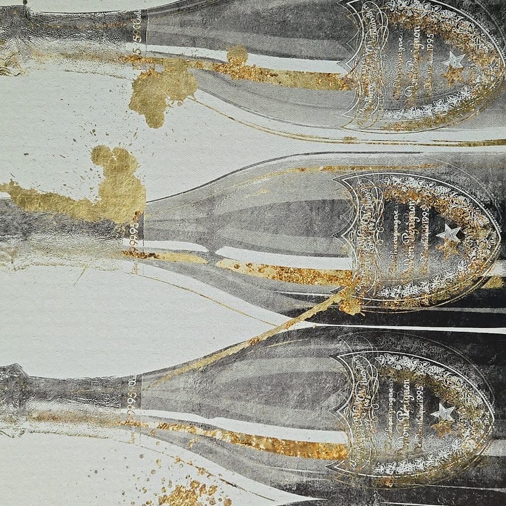 Oliver Gal Drinks And Spirits Dom Marbles Dom Perignon W COA certificate Of Auth - Picture 2 of 10